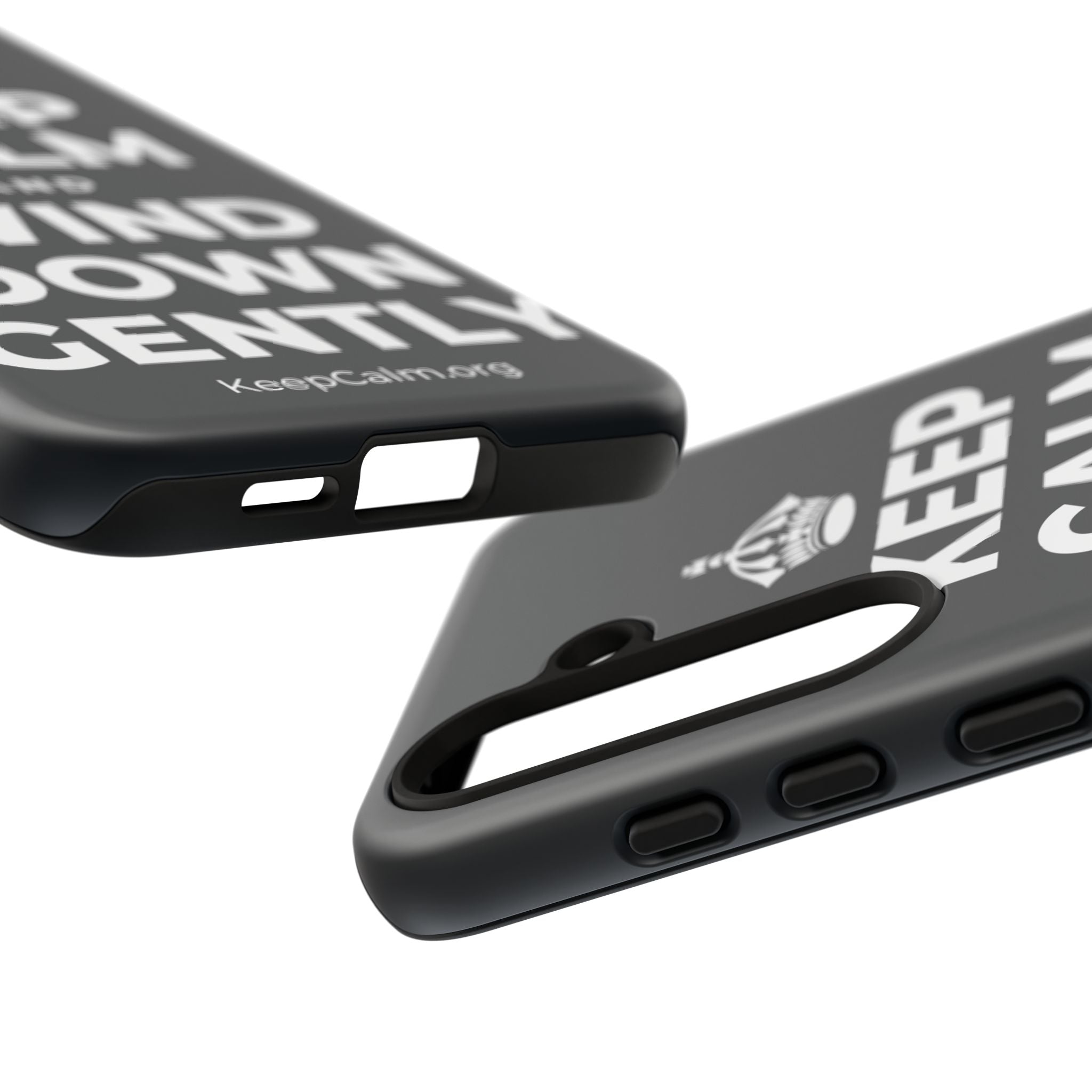KEEP CALM AND WIND DOWN GENTLY Phone Case (Dark)