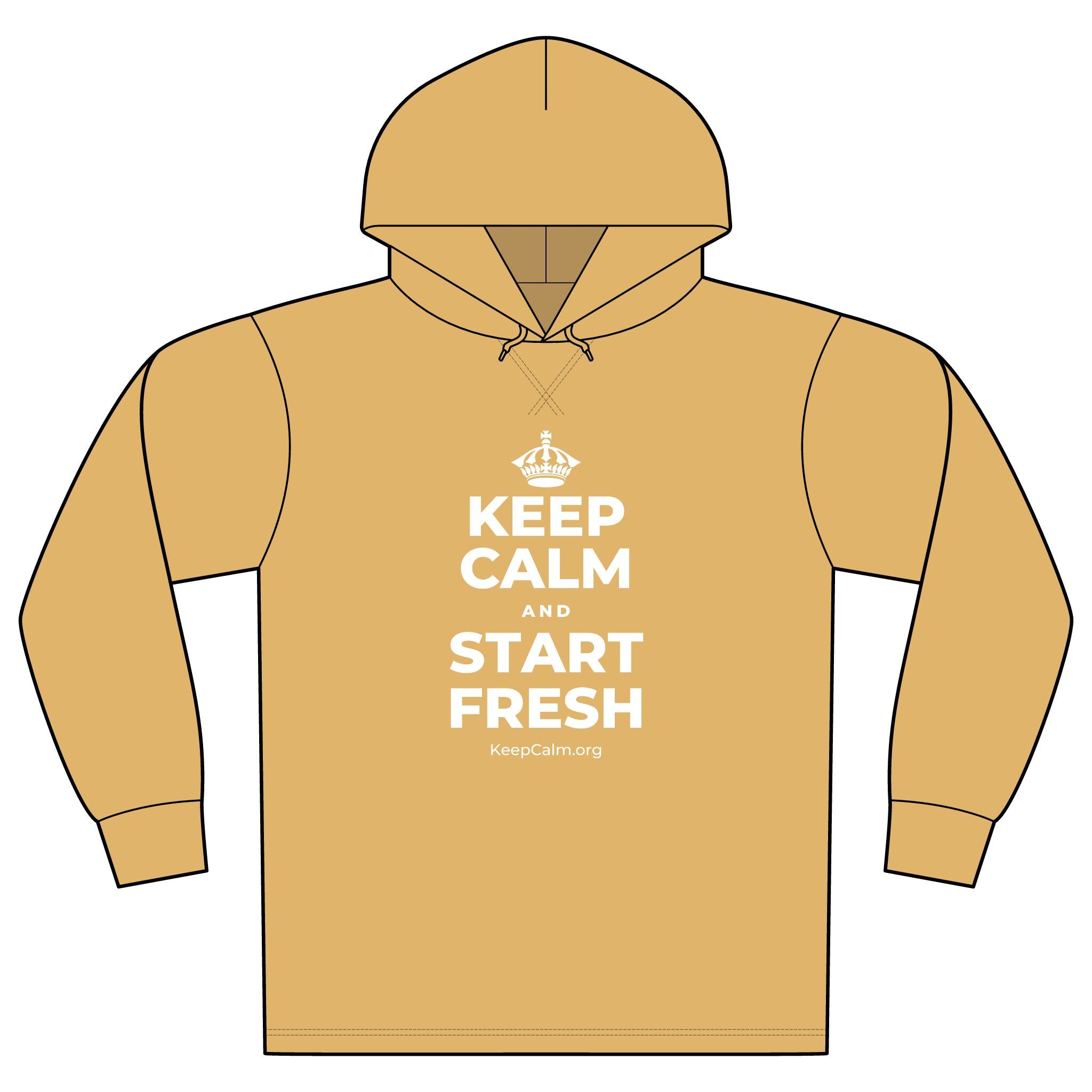 KEEP CALM AND START FRESH Organic Hoodie Tee