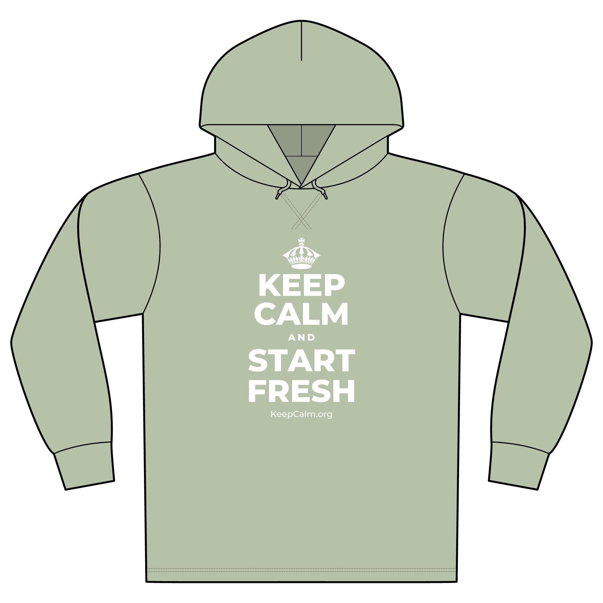KEEP CALM AND START FRESH Organic Hoodie Tee