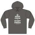 KEEP CALM AND START FRESH Organic Hoodie Tee