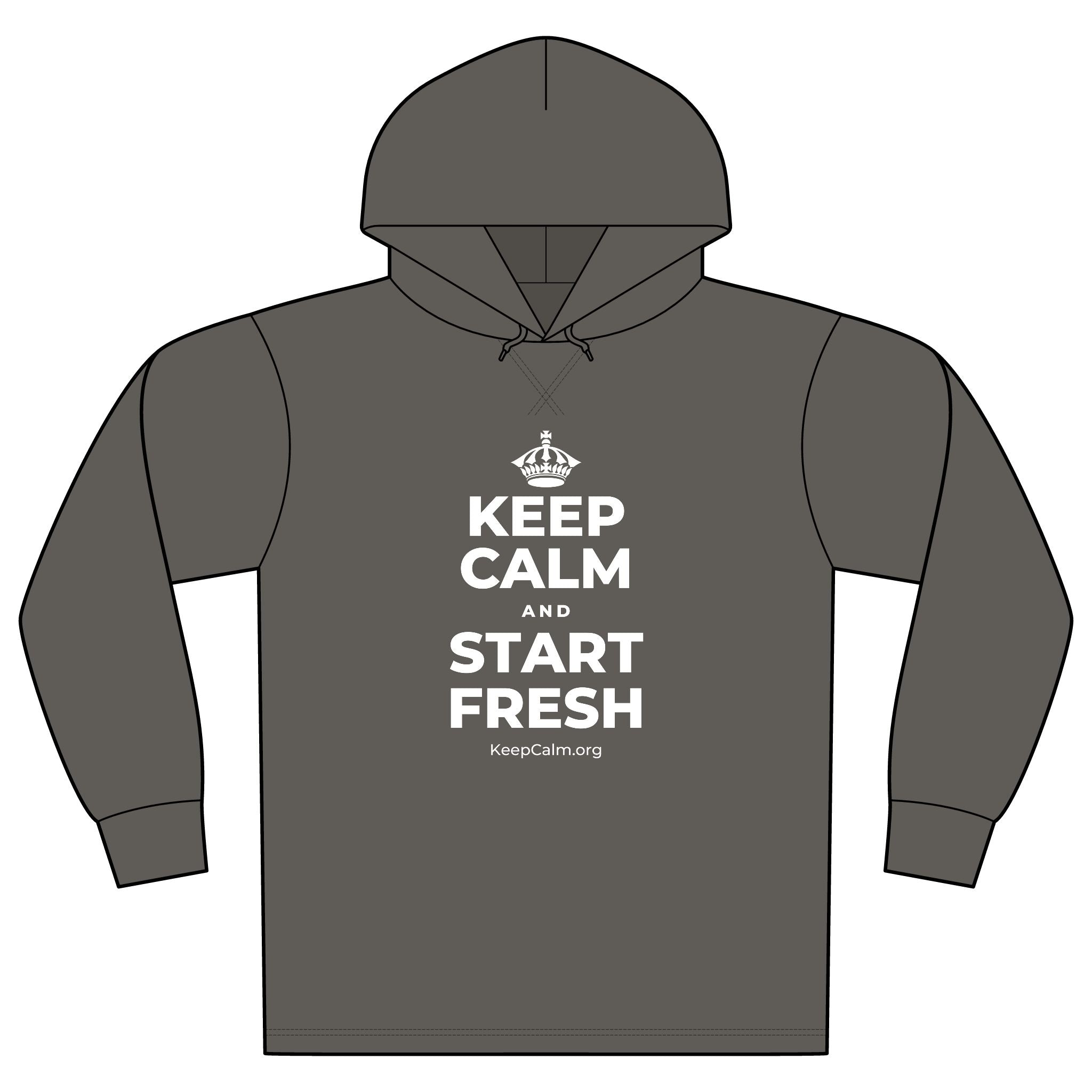 KEEP CALM AND START FRESH Organic Hoodie Tee
