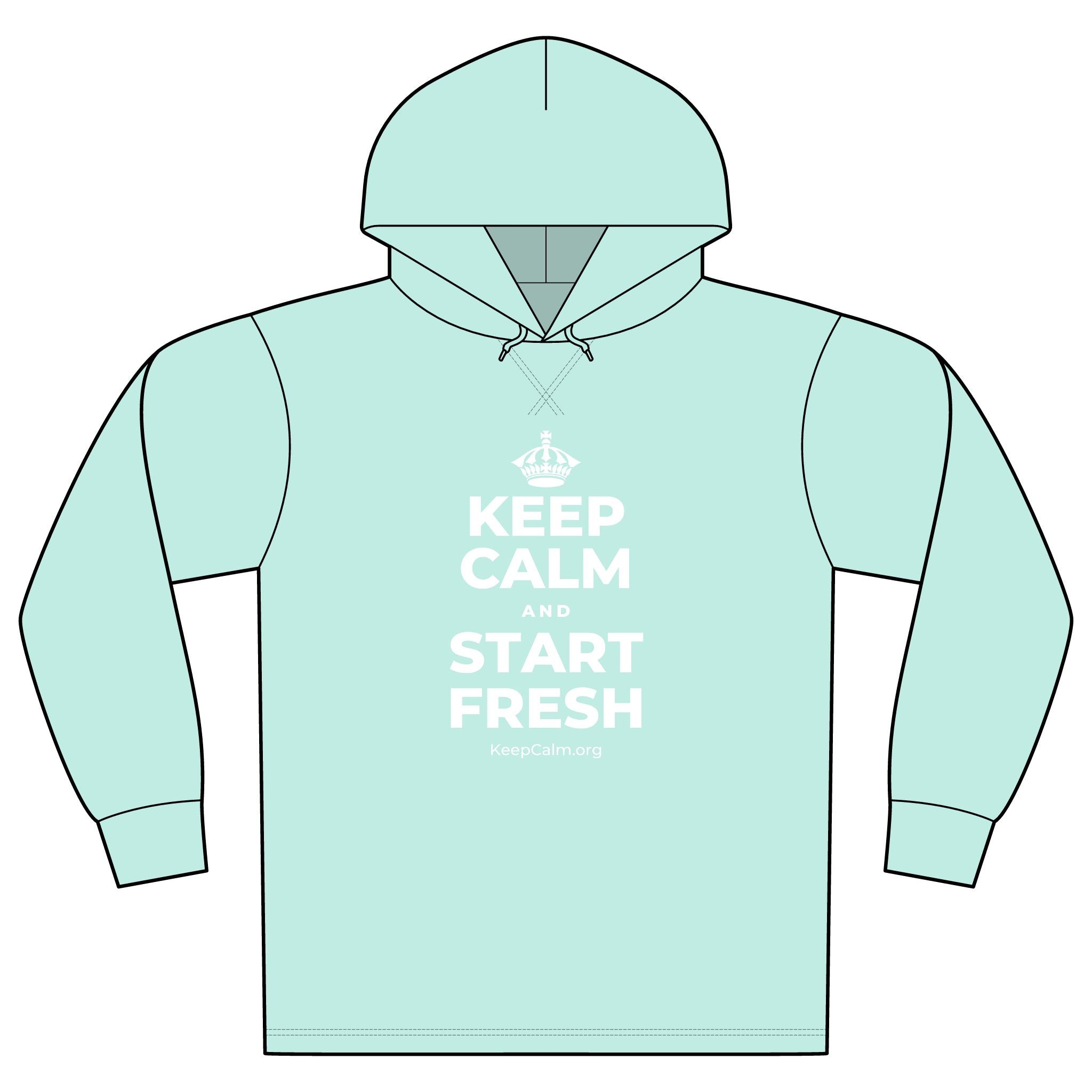 KEEP CALM AND START FRESH Organic Hoodie Tee