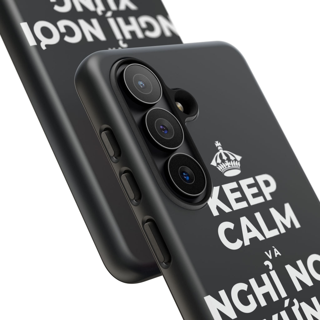 KEEP CALM VÀ NGHỈ NGƠI XỨNG ĐÁNG CỦA BẠN Phone Case (Dark)