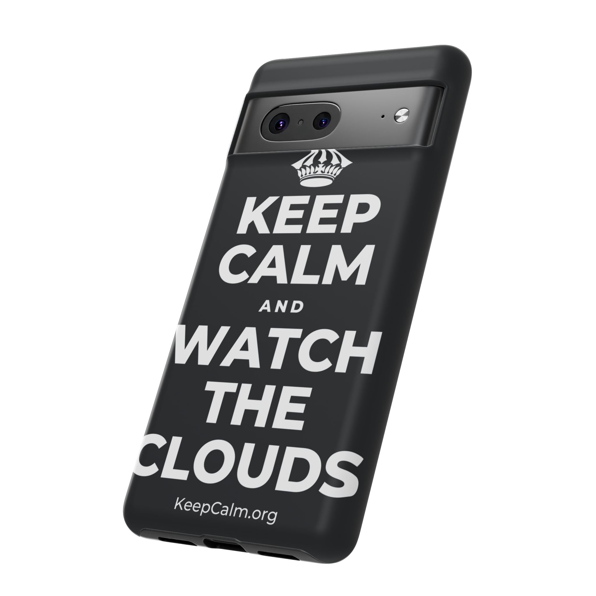KEEP CALM AND WATCH THE CLOUDS Phone Case (Dark)