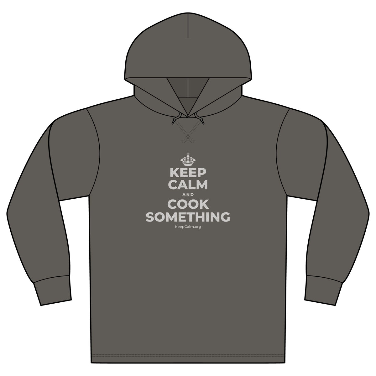 KEEP CALM AND COOK SOMETHING Organic Hoodie Tee