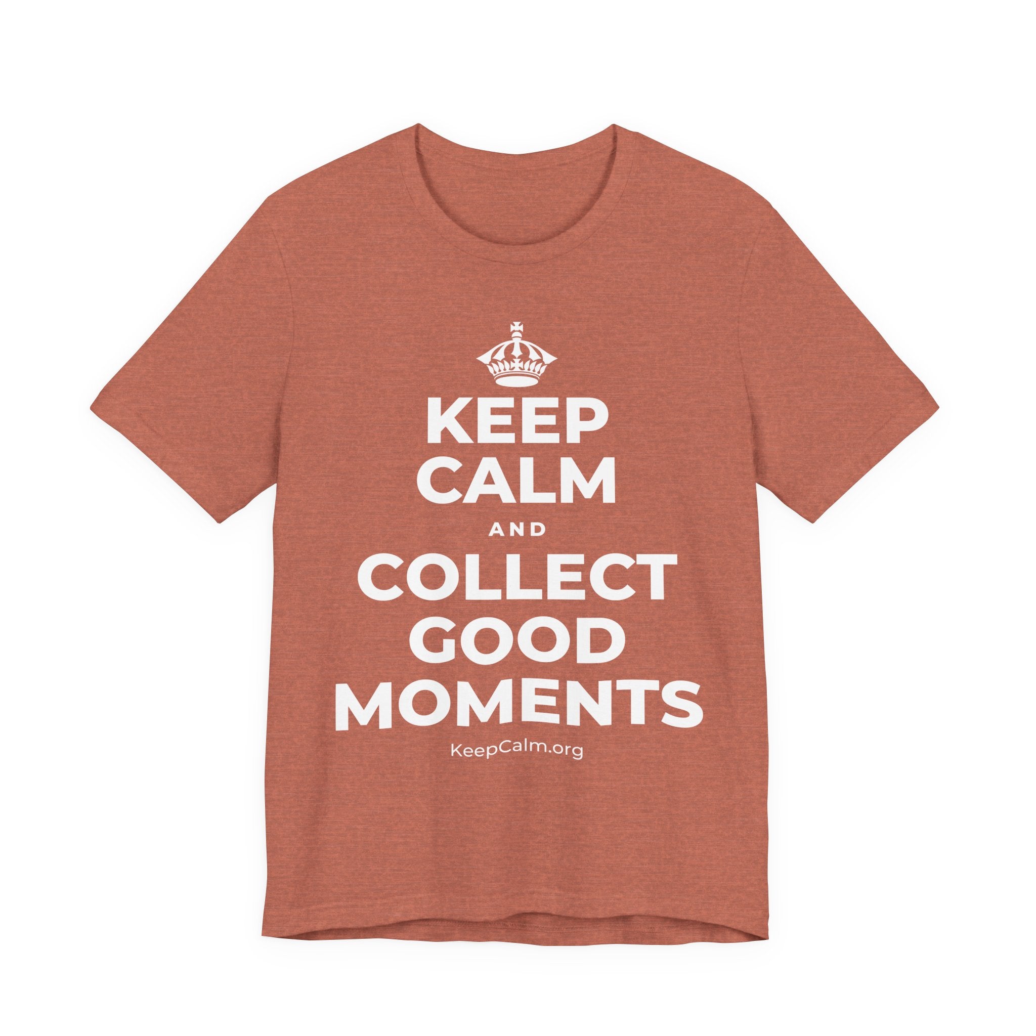 KEEP CALM AND COLLECT GOOD MOMENTS T-Shirt (Soft Cream–Heather Mauve)