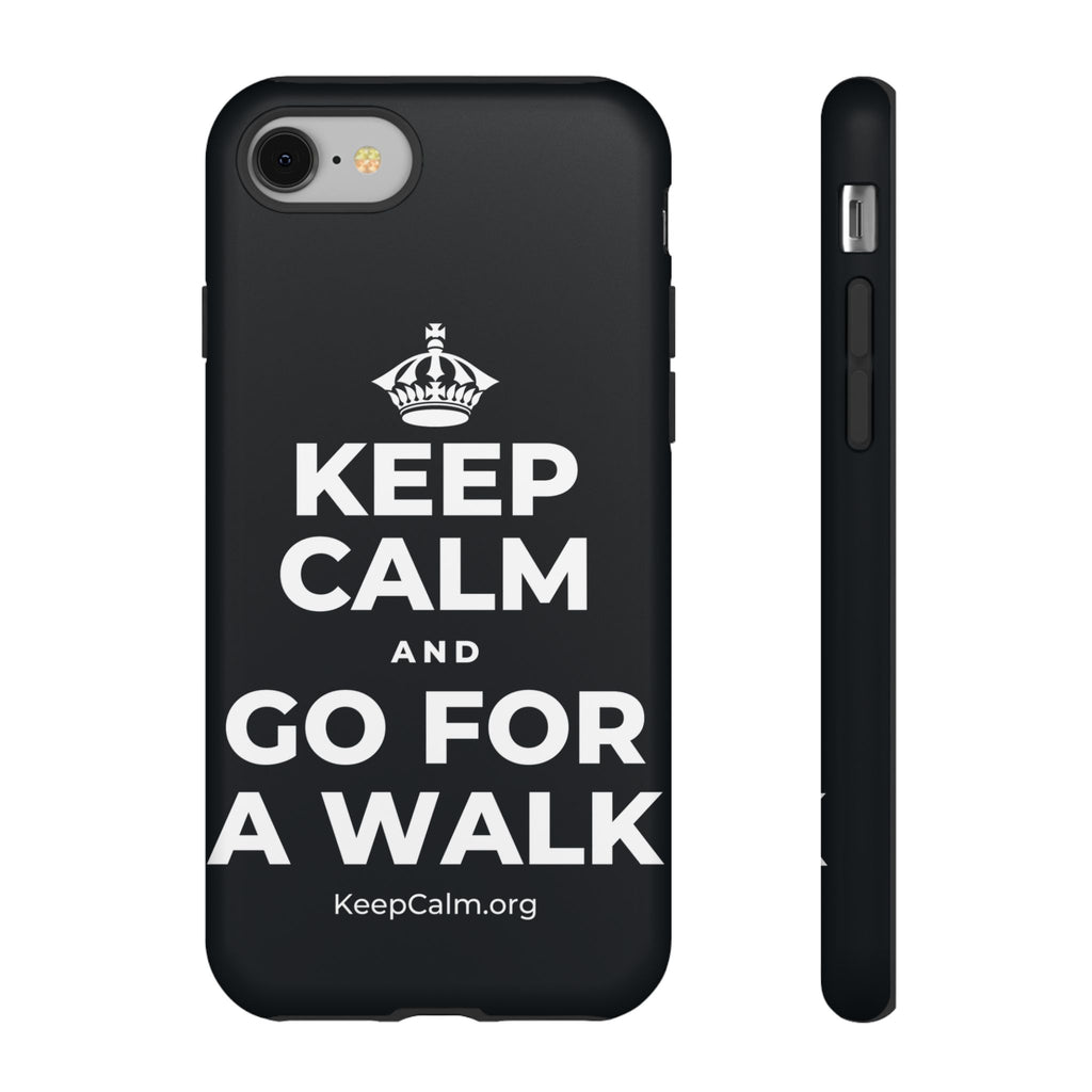 KEEP CALM AND GO FOR A WALK Phone Case (Dark)