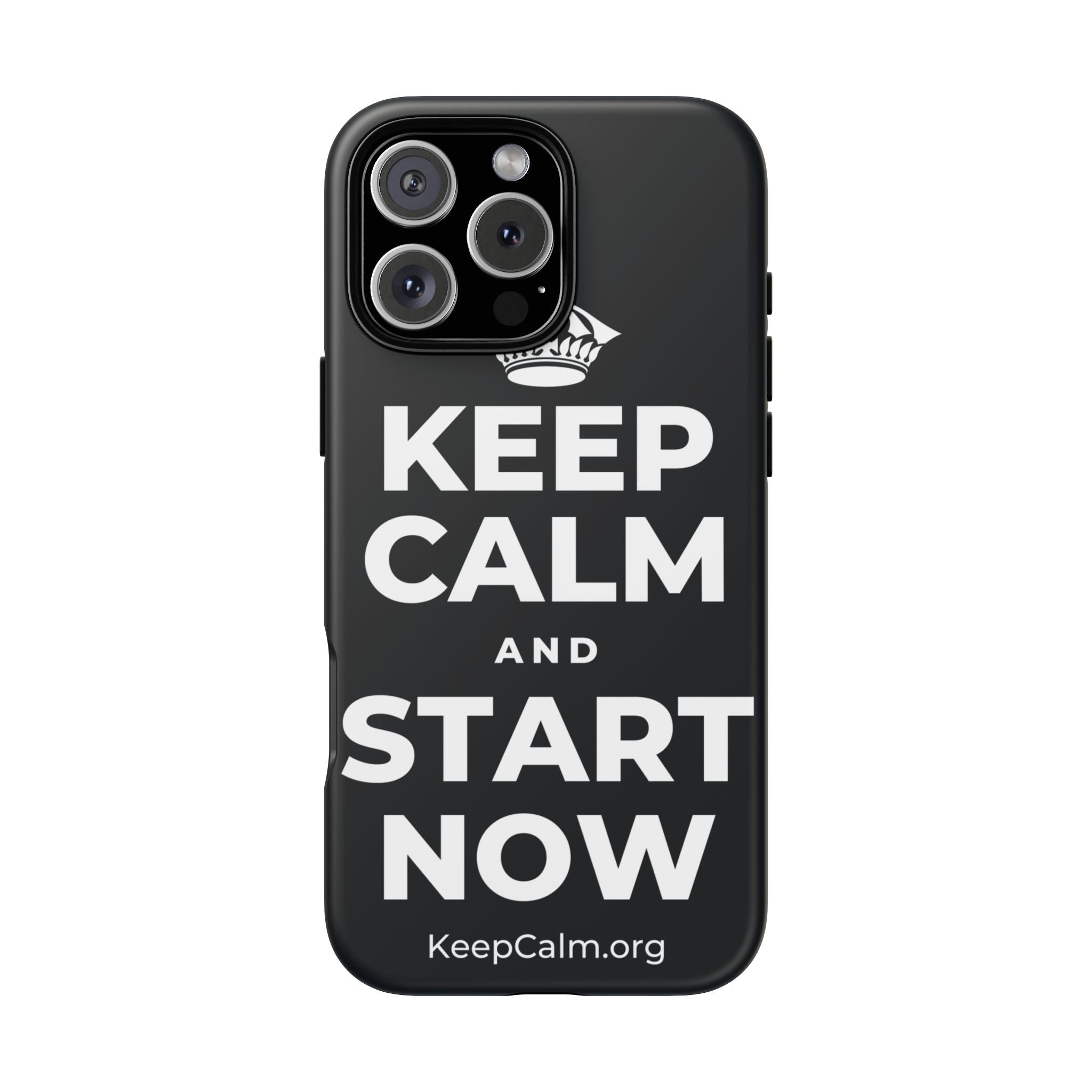 KEEP CALM AND START NOW Phone Case (Dark)
