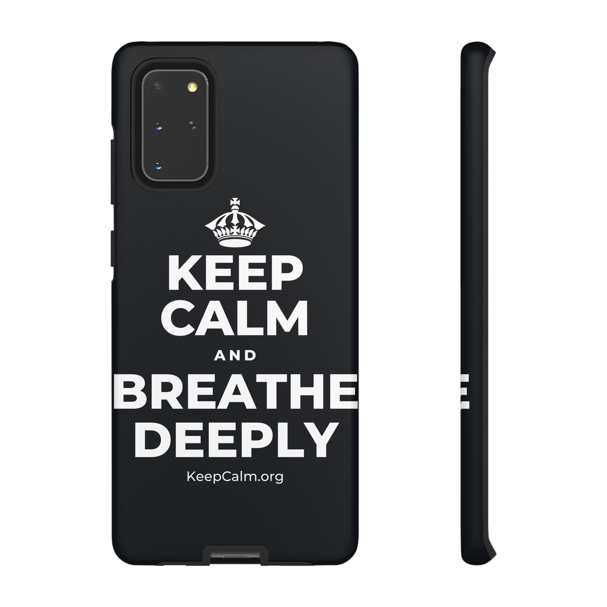 KEEP CALM AND BREATHE DEEPLY Phone Case (Dark)