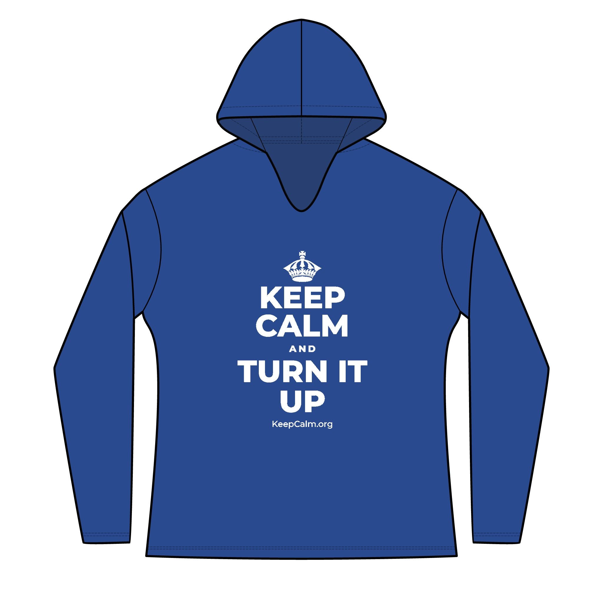 KEEP CALM AND TURN IT UP Women's Long Sleeve Hoodie