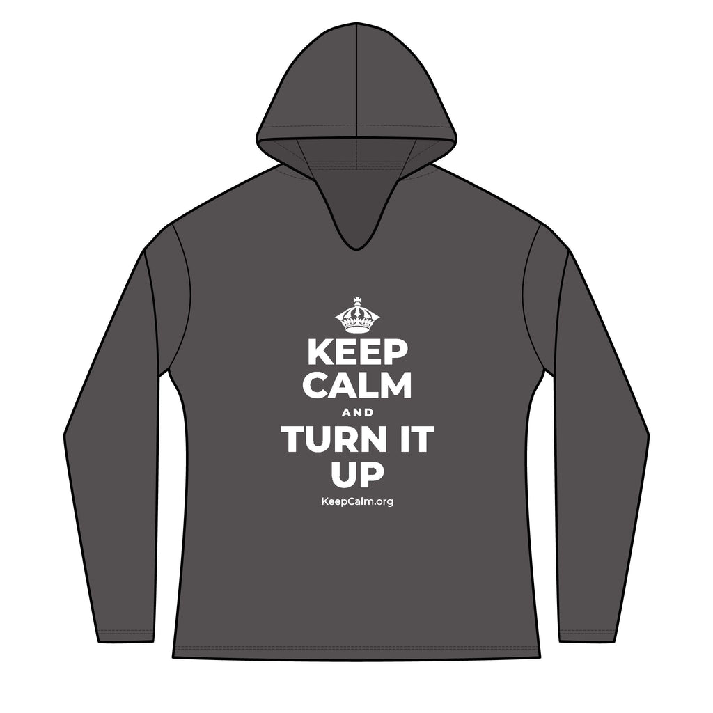 KEEP CALM AND TURN IT UP Women's Long Sleeve Hoodie