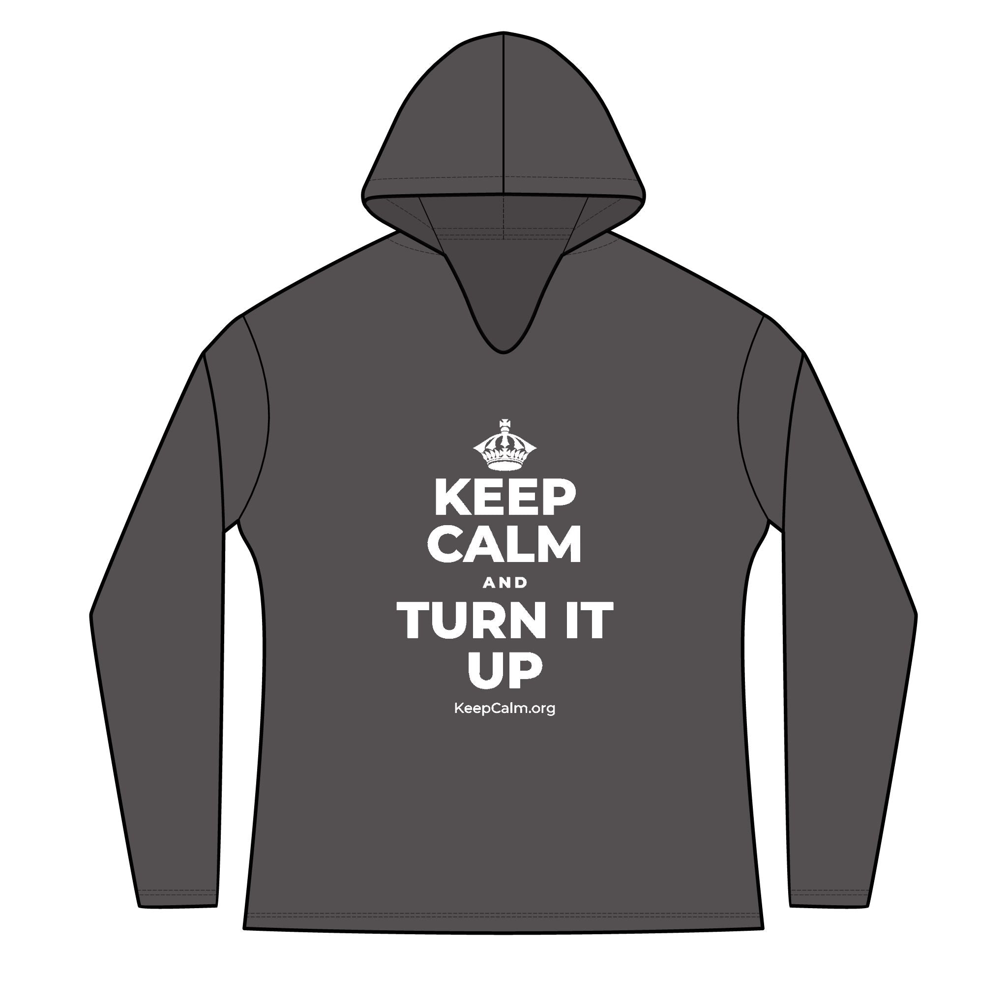 KEEP CALM AND TURN IT UP Women's Long Sleeve Hoodie