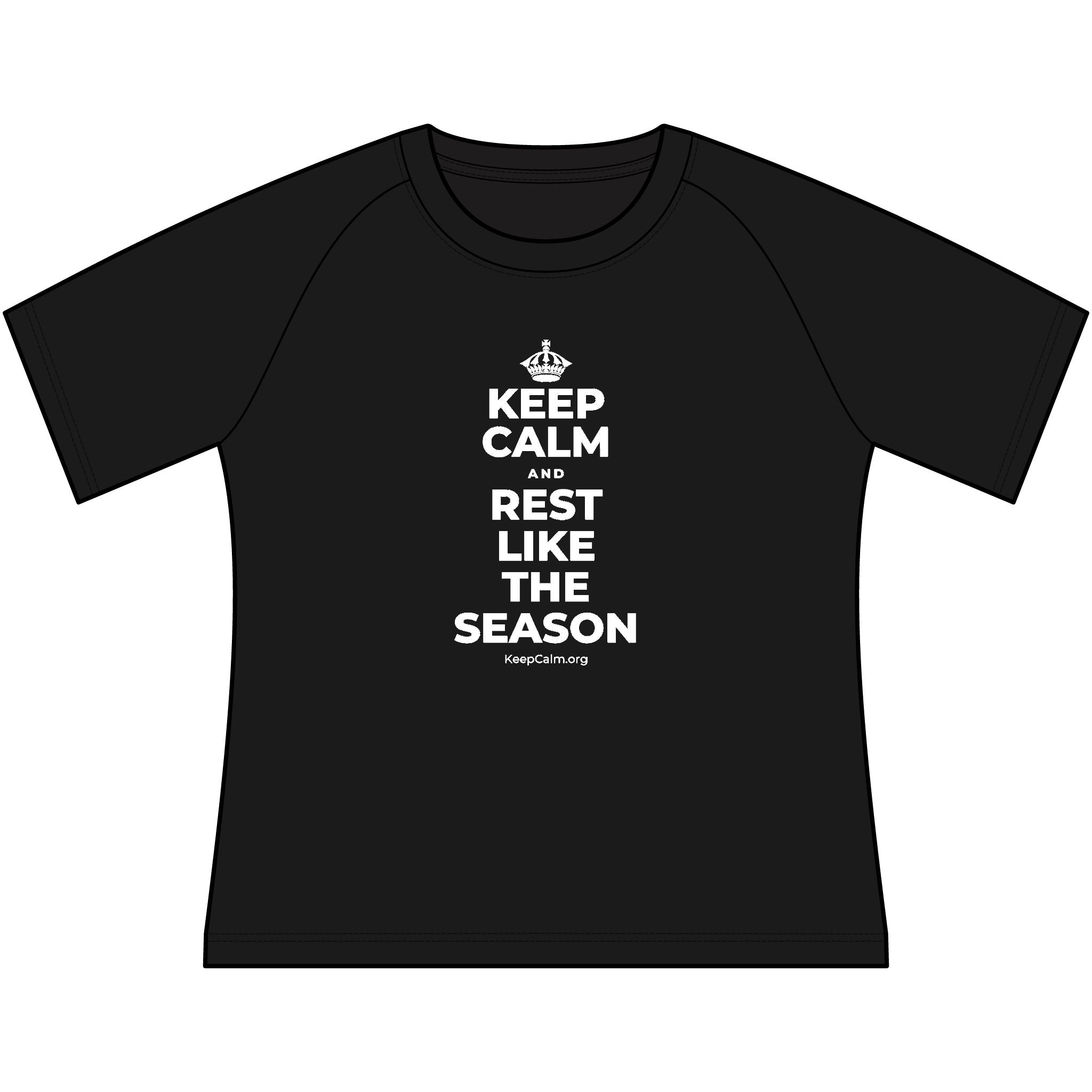 KEEP CALM AND REST LIKE THE SEASON Women's Raglan Tee
