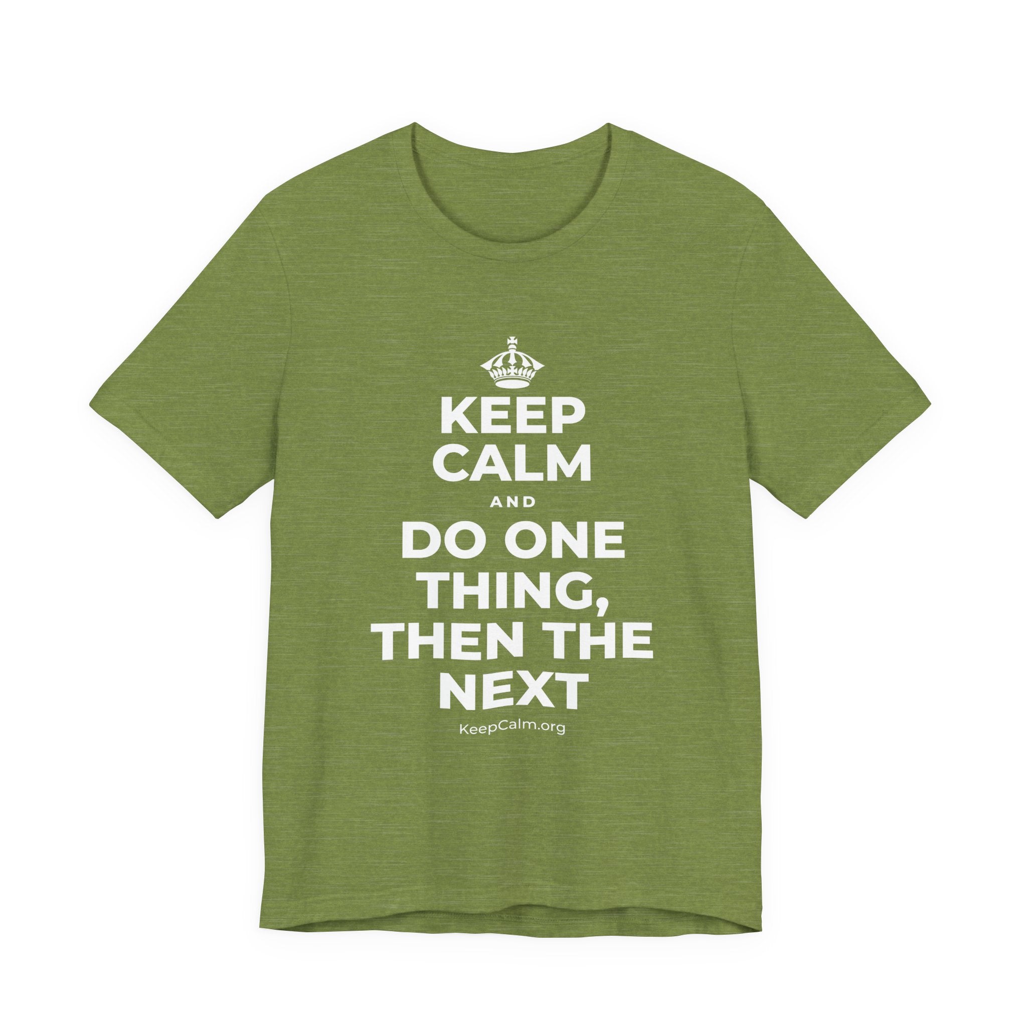 KEEP CALM AND DO ONE THING, THEN THE NEXT T-Shirt (Baby Blue–Silver)