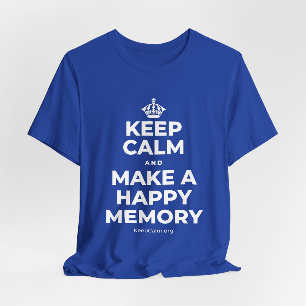 KEEP CALM AND MAKE A HAPPY MEMORY T-Shirt (Soft Cream–Heather Mauve)