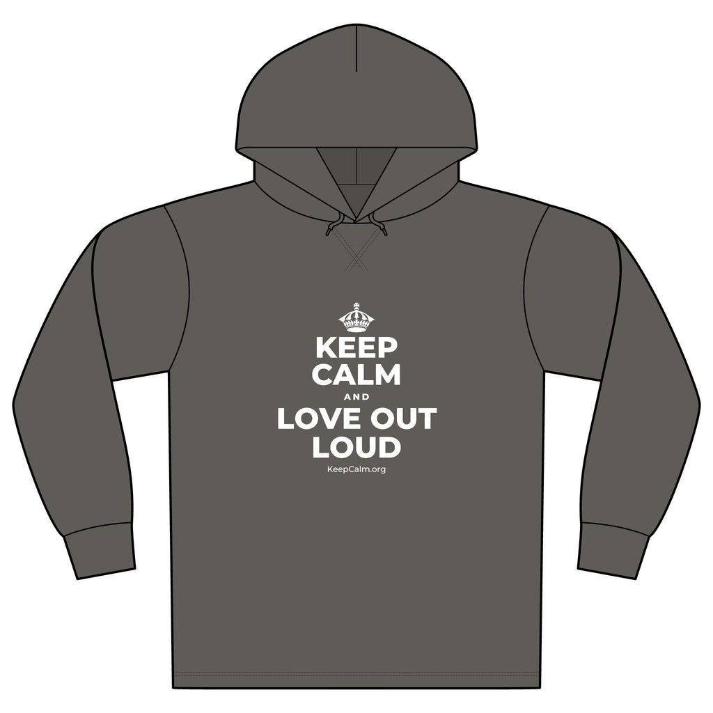 KEEP CALM AND LOVE OUT LOUD Organic Hoodie Tee