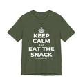 KEEP CALM AND EAT THE SNACK T-Shirt (Military Green–Autumn)