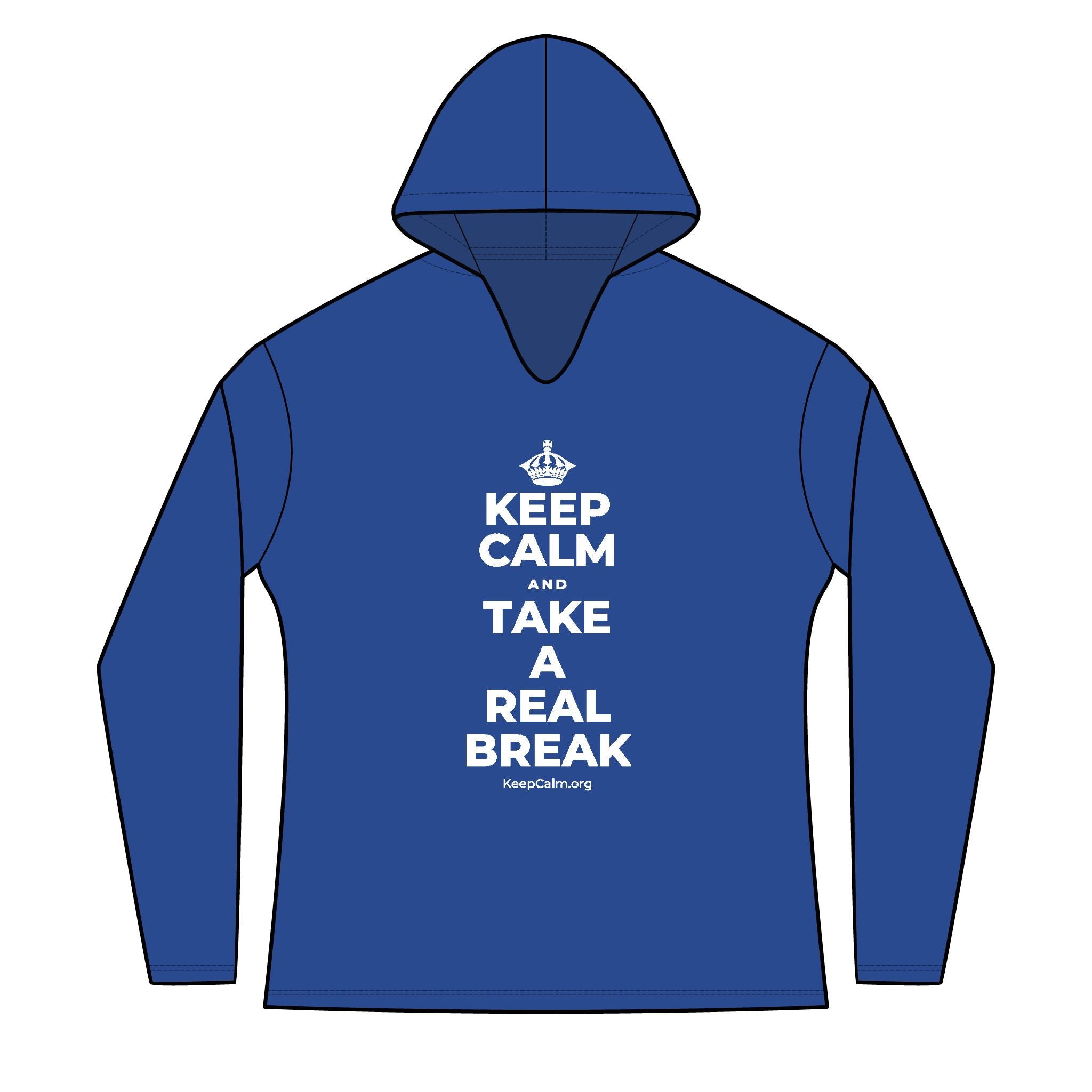 KEEP CALM AND TAKE A REAL BREAK Women's Long Sleeve Hoodie