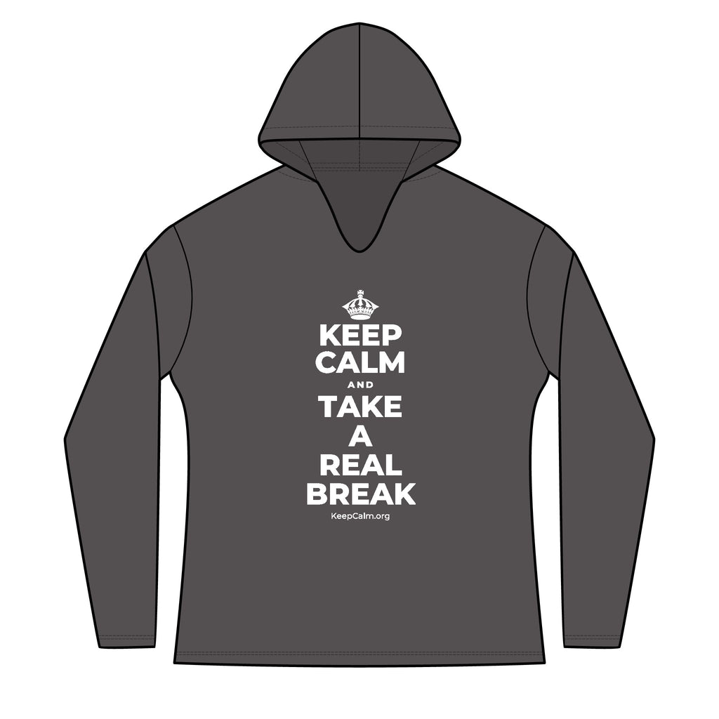 KEEP CALM AND TAKE A REAL BREAK Women's Long Sleeve Hoodie