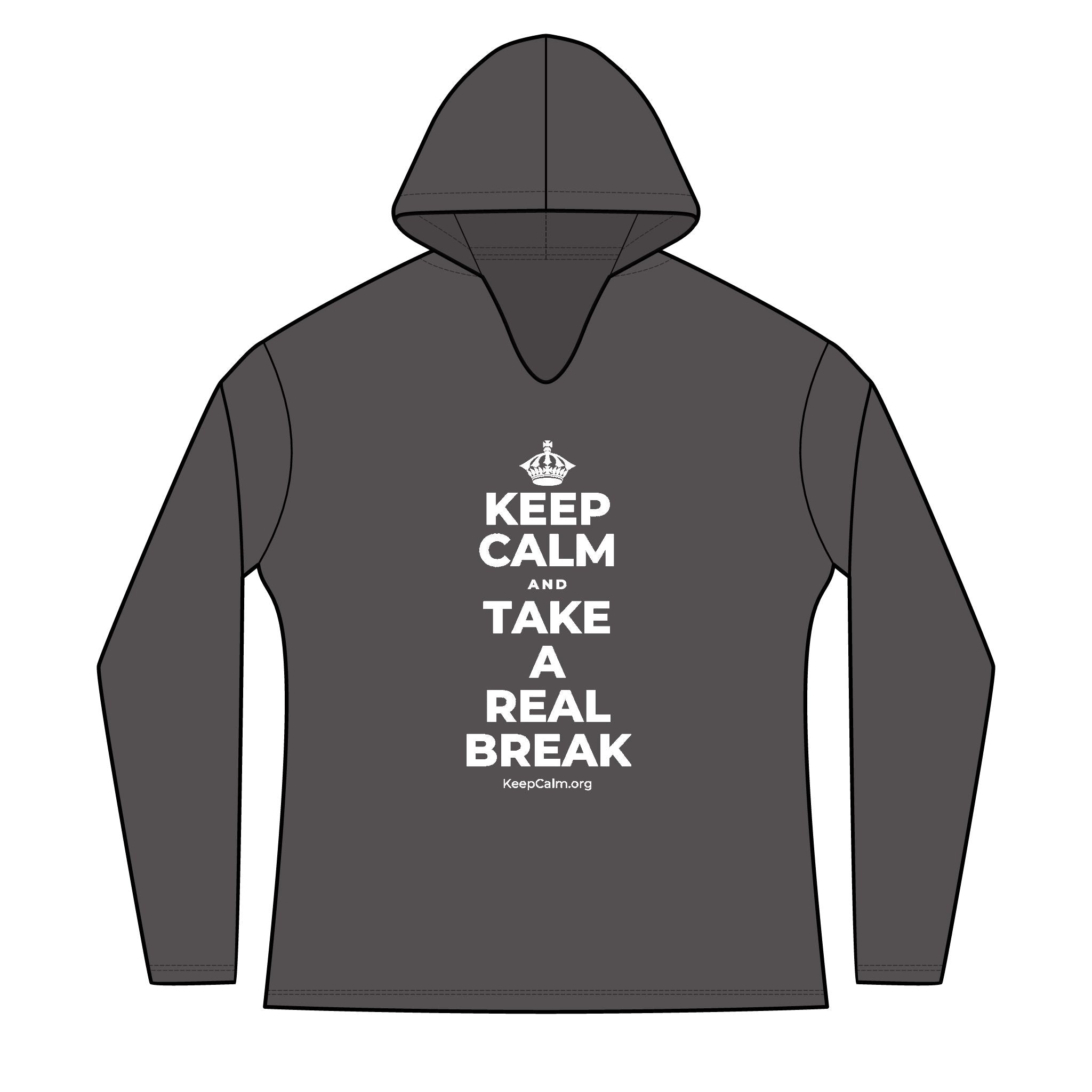 KEEP CALM AND TAKE A REAL BREAK Women's Long Sleeve Hoodie