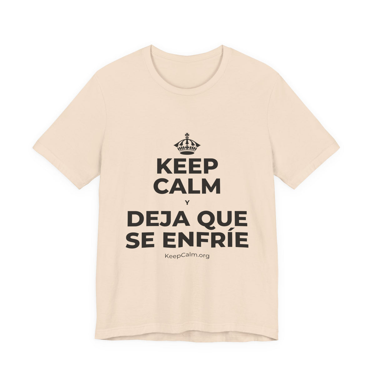KEEP CALM Y DEJA QUE SE ENFRÍE T-Shirt (Soft Cream–Heather Mauve)