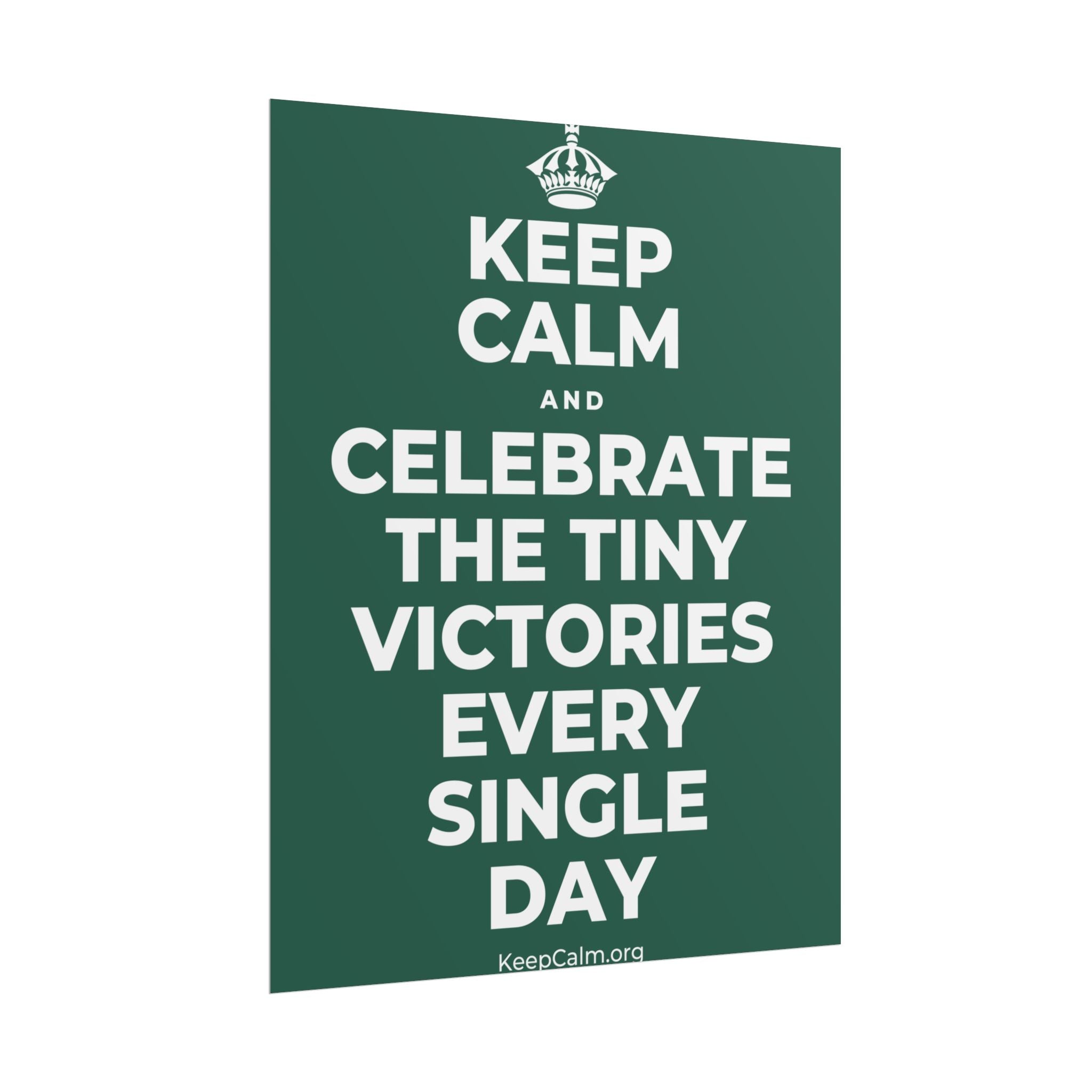 KEEP CALM AND CELEBRATE THE TINY VICTORIES EVERY SINGLE DAY Poster
