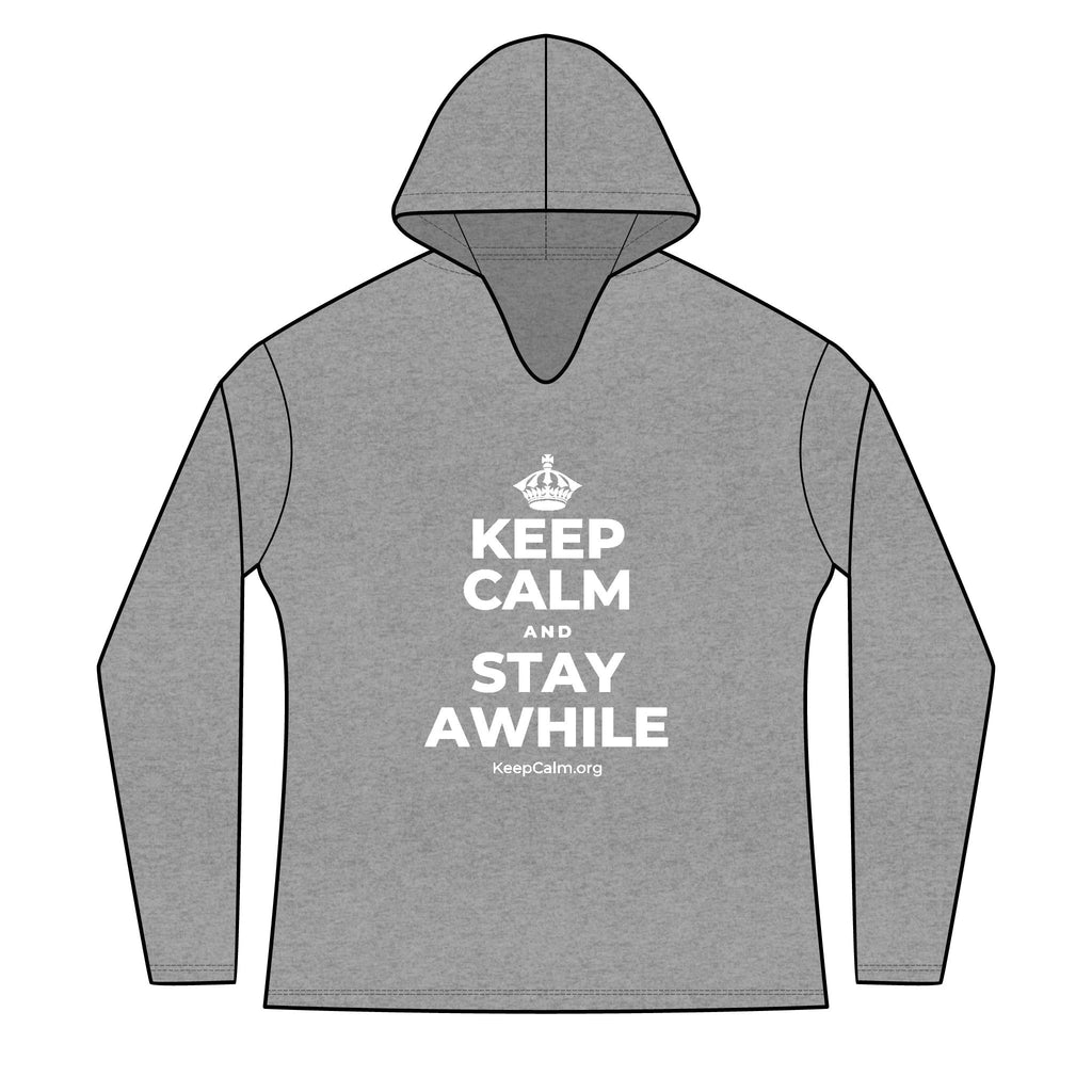 KEEP CALM AND STAY AWHILE Women's Long Sleeve Hoodie