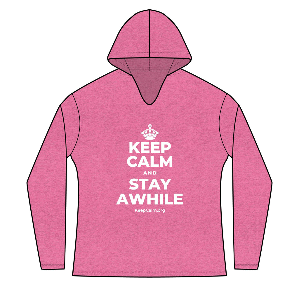 KEEP CALM AND STAY AWHILE Women's Long Sleeve Hoodie