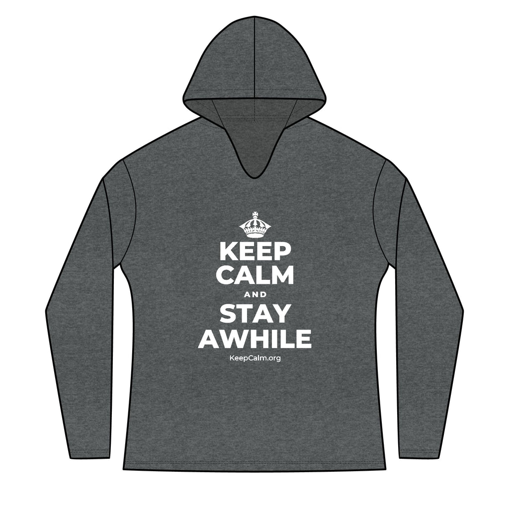 KEEP CALM AND STAY AWHILE Women's Long Sleeve Hoodie