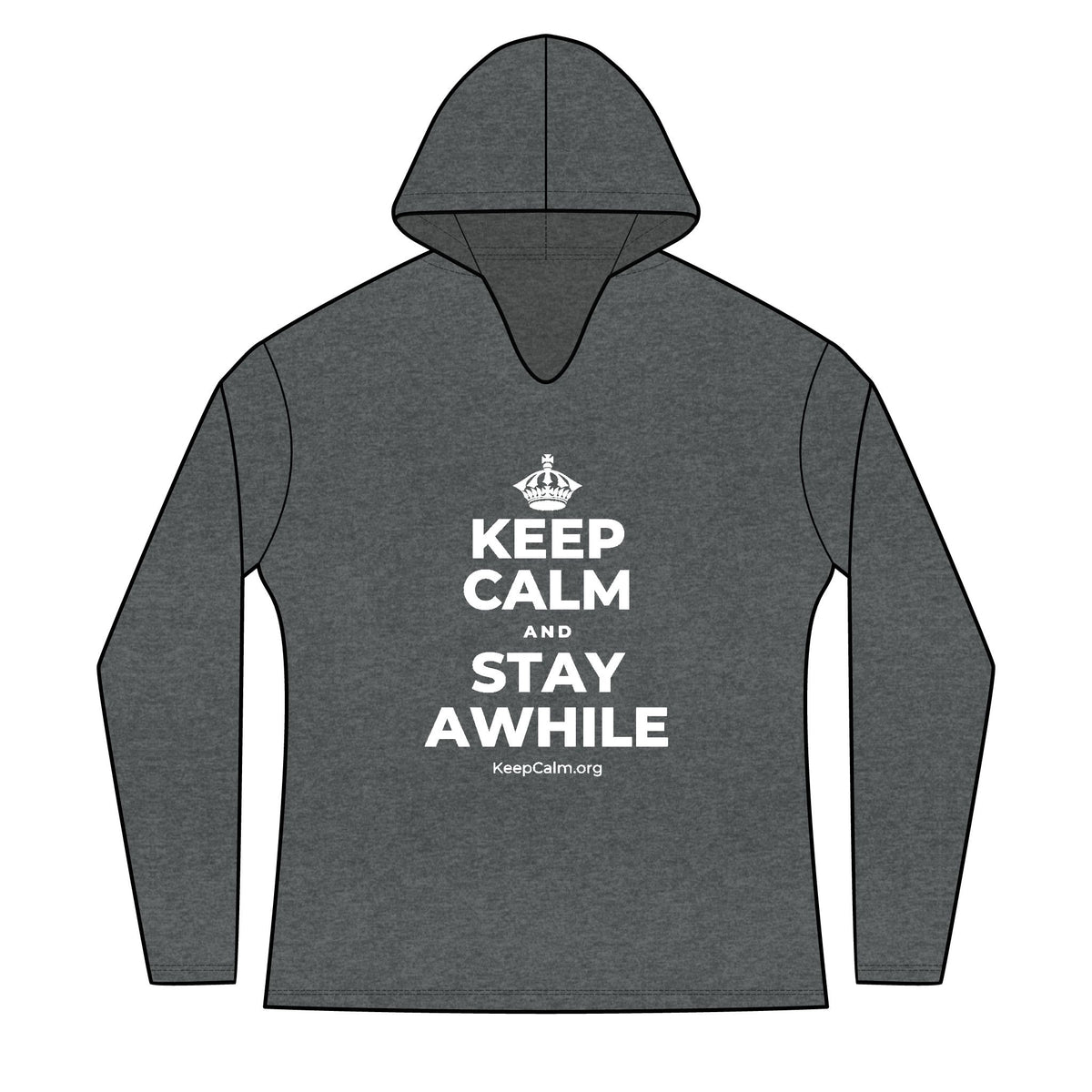 KEEP CALM AND STAY AWHILE Women's Long Sleeve Hoodie