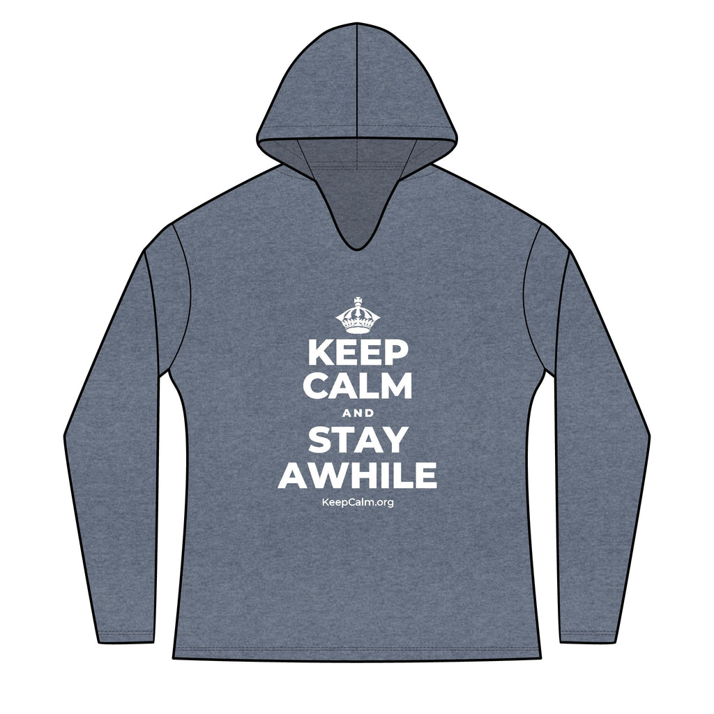 KEEP CALM AND STAY AWHILE Women's Long Sleeve Hoodie