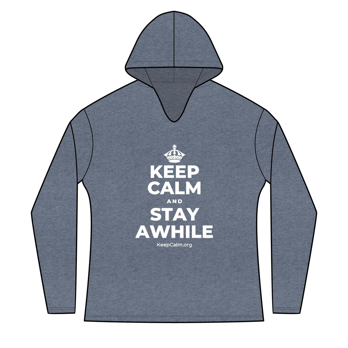 KEEP CALM AND STAY AWHILE Women's Long Sleeve Hoodie