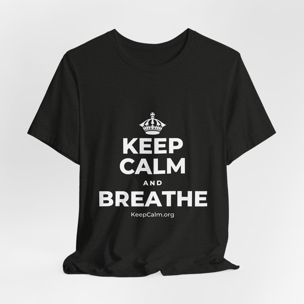 KEEP CALM AND BREATHE T-Shirt (Soft Cream–Heather Mauve)