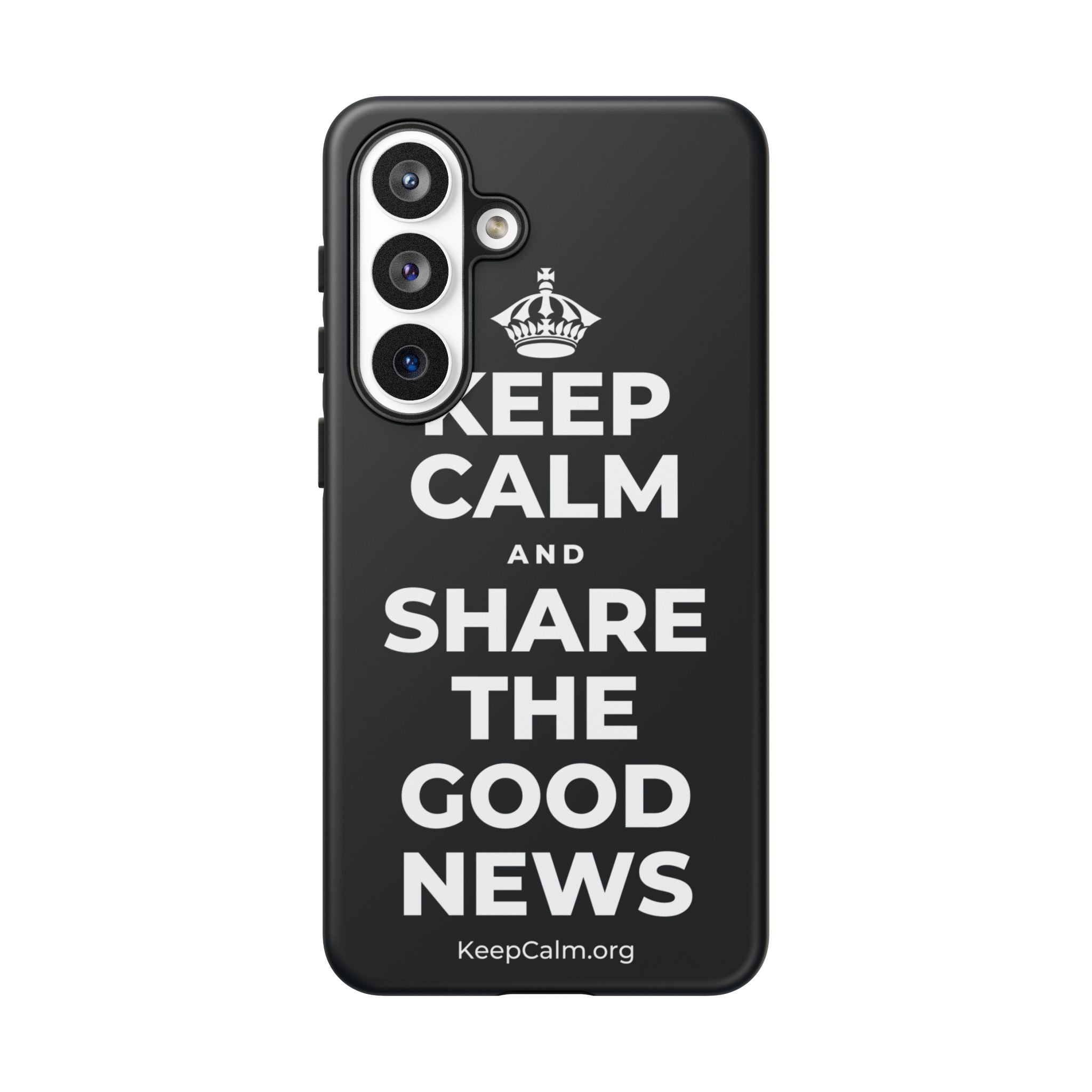 KEEP CALM AND SHARE THE GOOD NEWS Phone Case (Dark)
