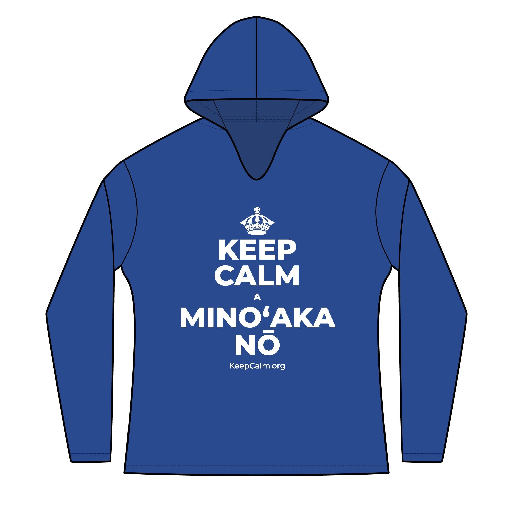 KEEP CALM A MINOʻAKA NŌ Women's Long Sleeve Hoodie
