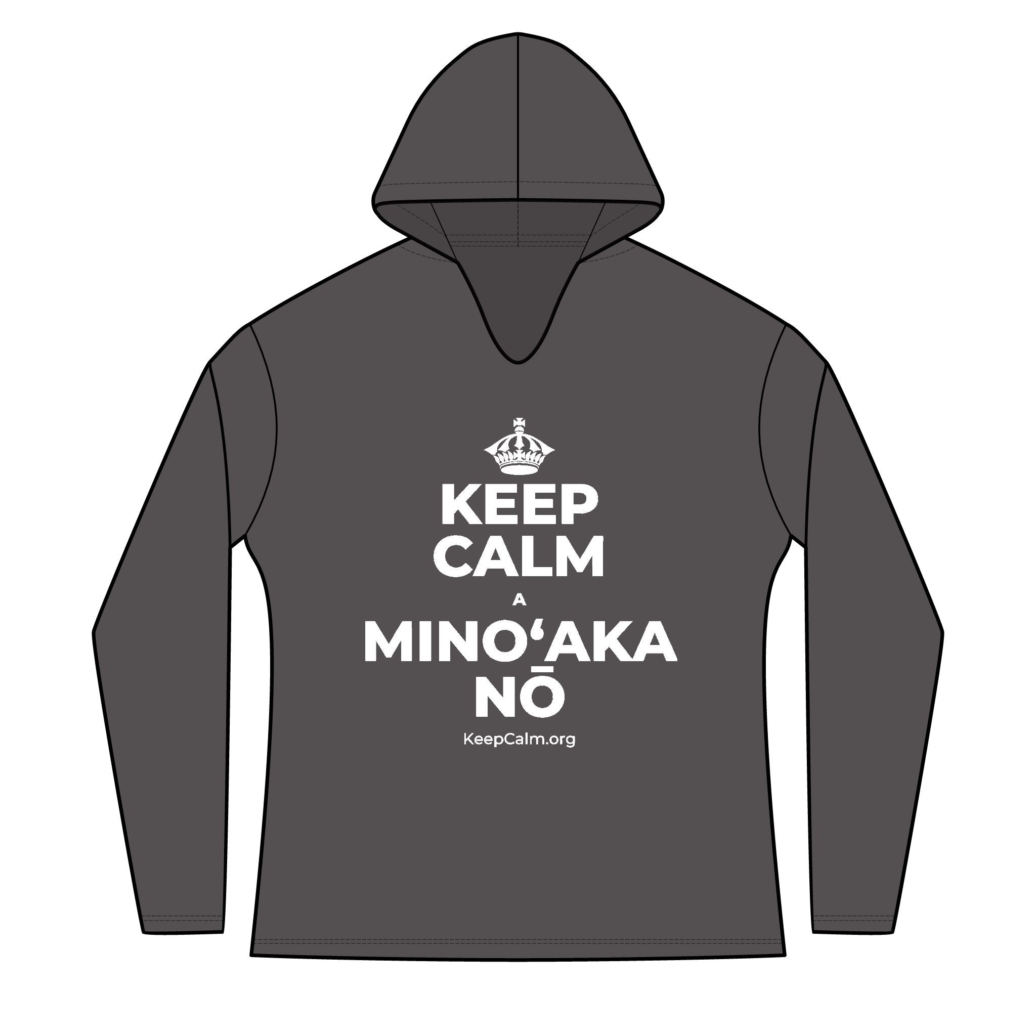 KEEP CALM A MINOʻAKA NŌ Women's Long Sleeve Hoodie
