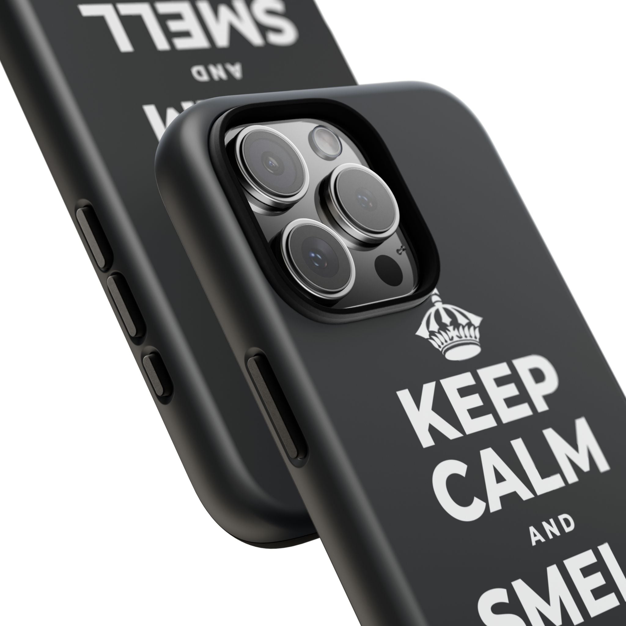 KEEP CALM AND SMELL THE FRESH AIR Phone Case (Dark)
