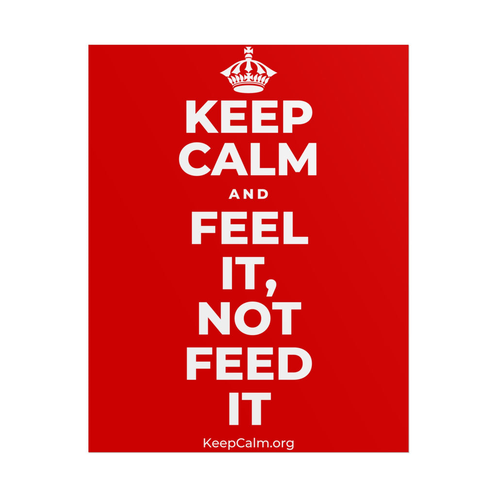 KEEP CALM AND FEEL IT, NOT FEED IT Poster