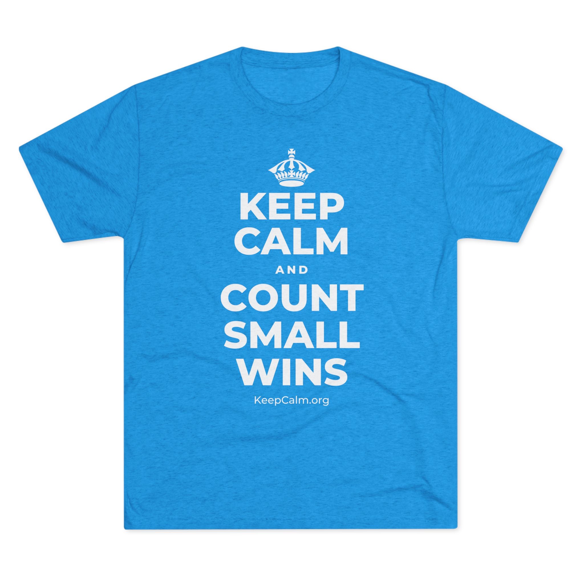 KEEP CALM AND COUNT SMALL WINS Tri-Blend Tee