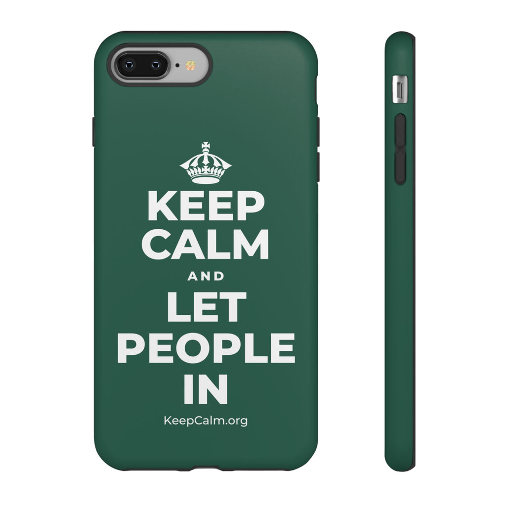 KEEP CALM AND LET PEOPLE IN Phone Case