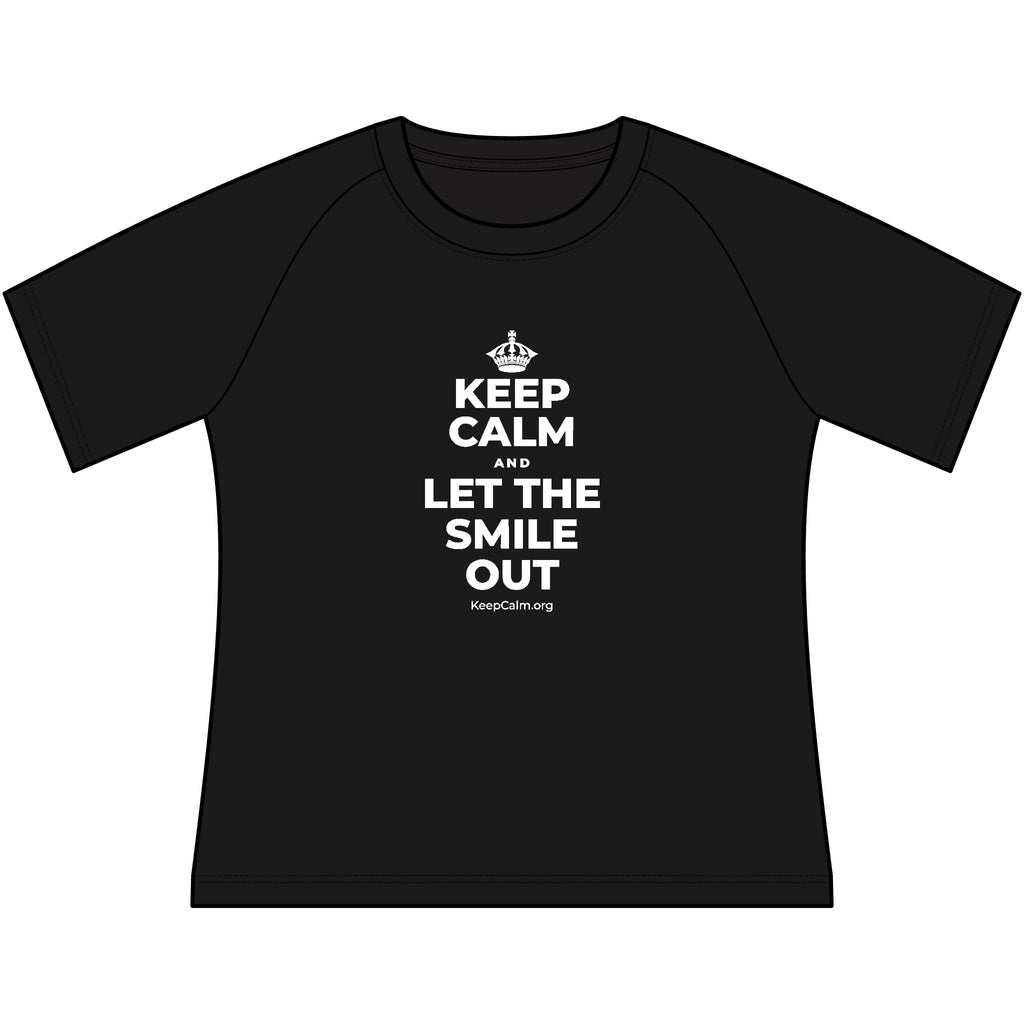 KEEP CALM AND LET THE SMILE OUT Women's Raglan Tee