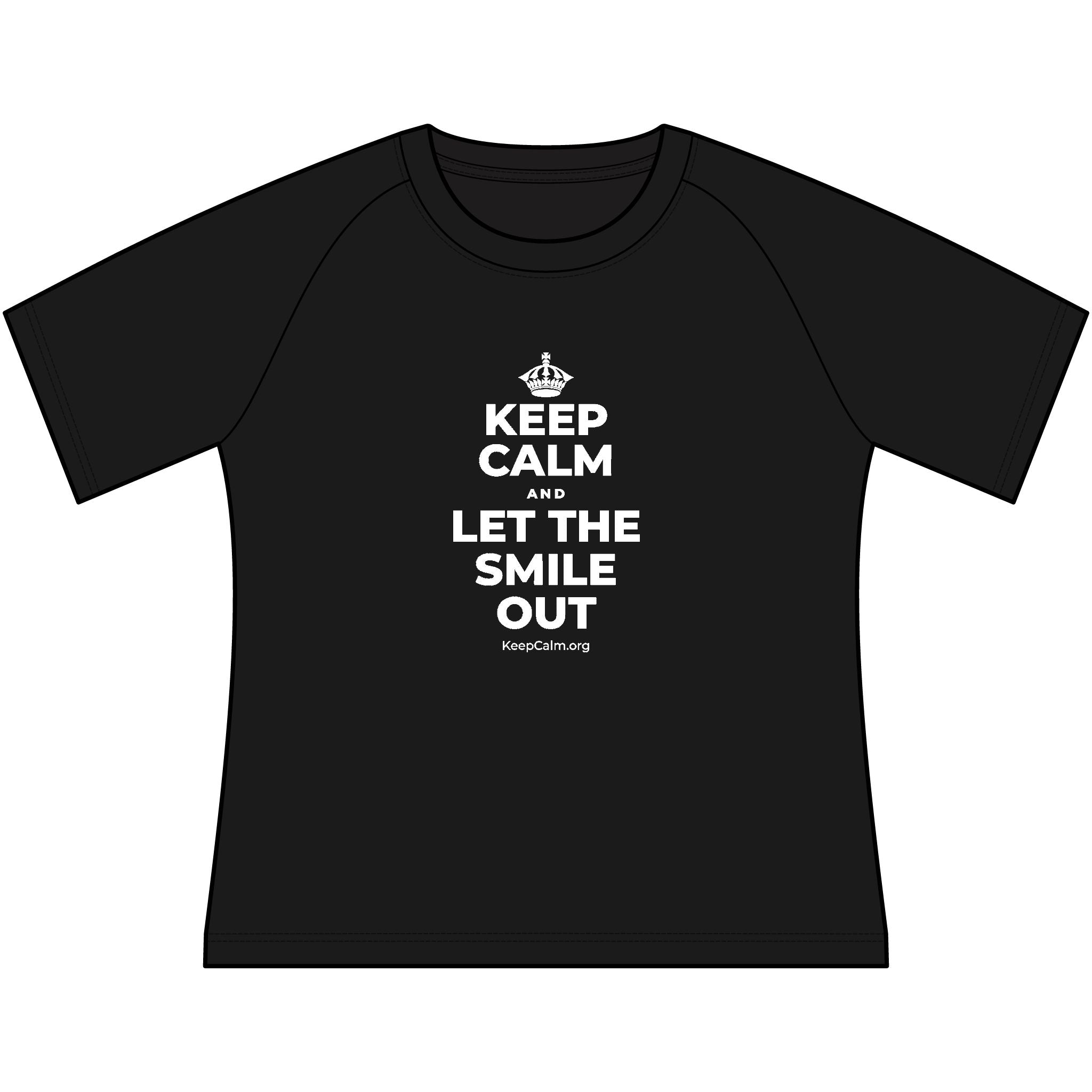 KEEP CALM AND LET THE SMILE OUT Women's Raglan Tee