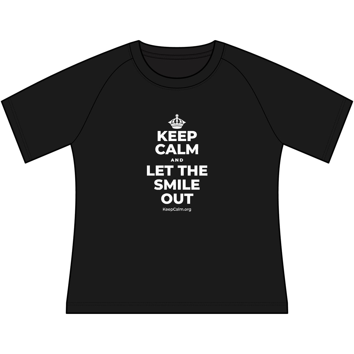 KEEP CALM AND LET THE SMILE OUT Women's Raglan Tee