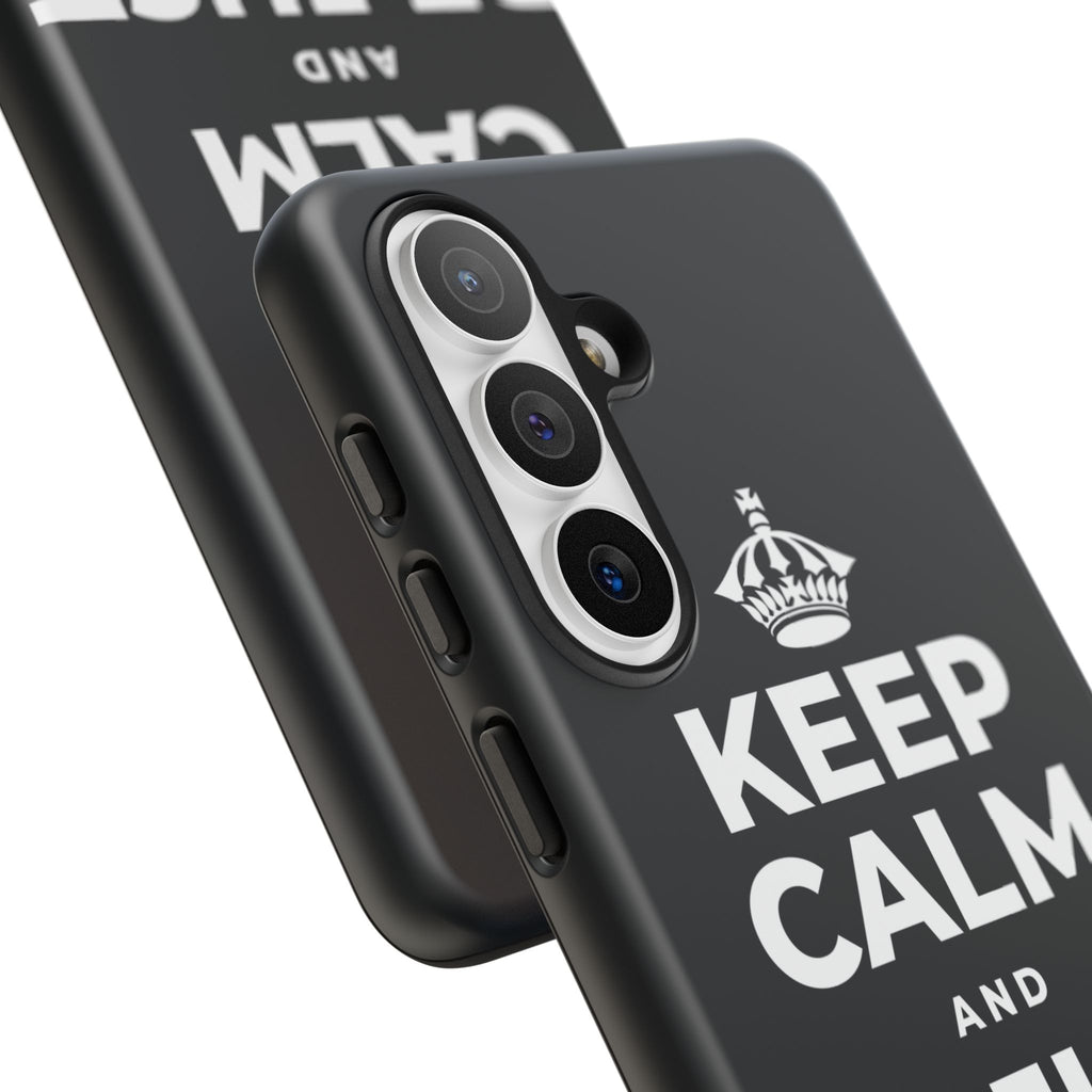 KEEP CALM AND BE JUST RIGHT Phone Case (Dark)