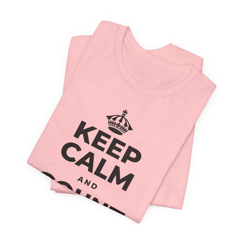 KEEP CALM AND COUNT TO TEN T-Shirt (White–Asphalt)