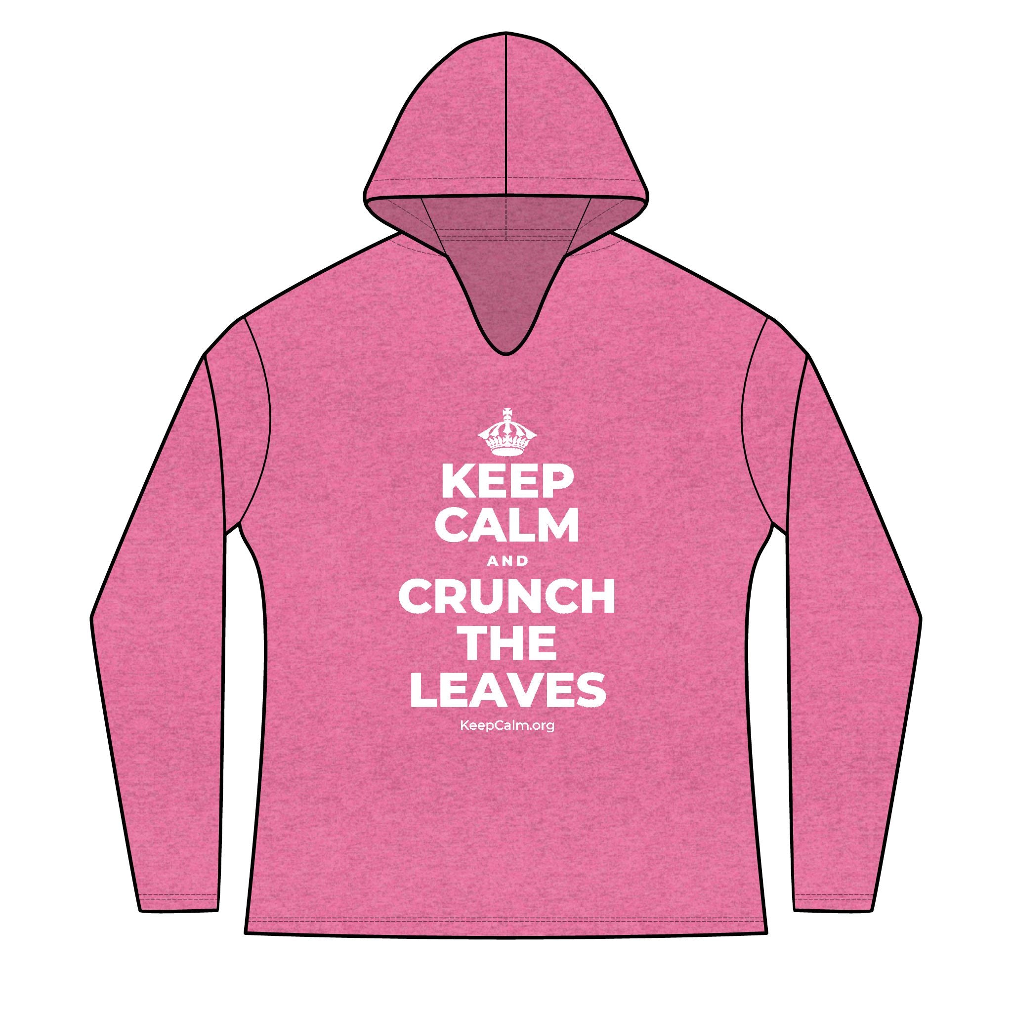 KEEP CALM AND CRUNCH THE LEAVES Women's Long Sleeve Hoodie
