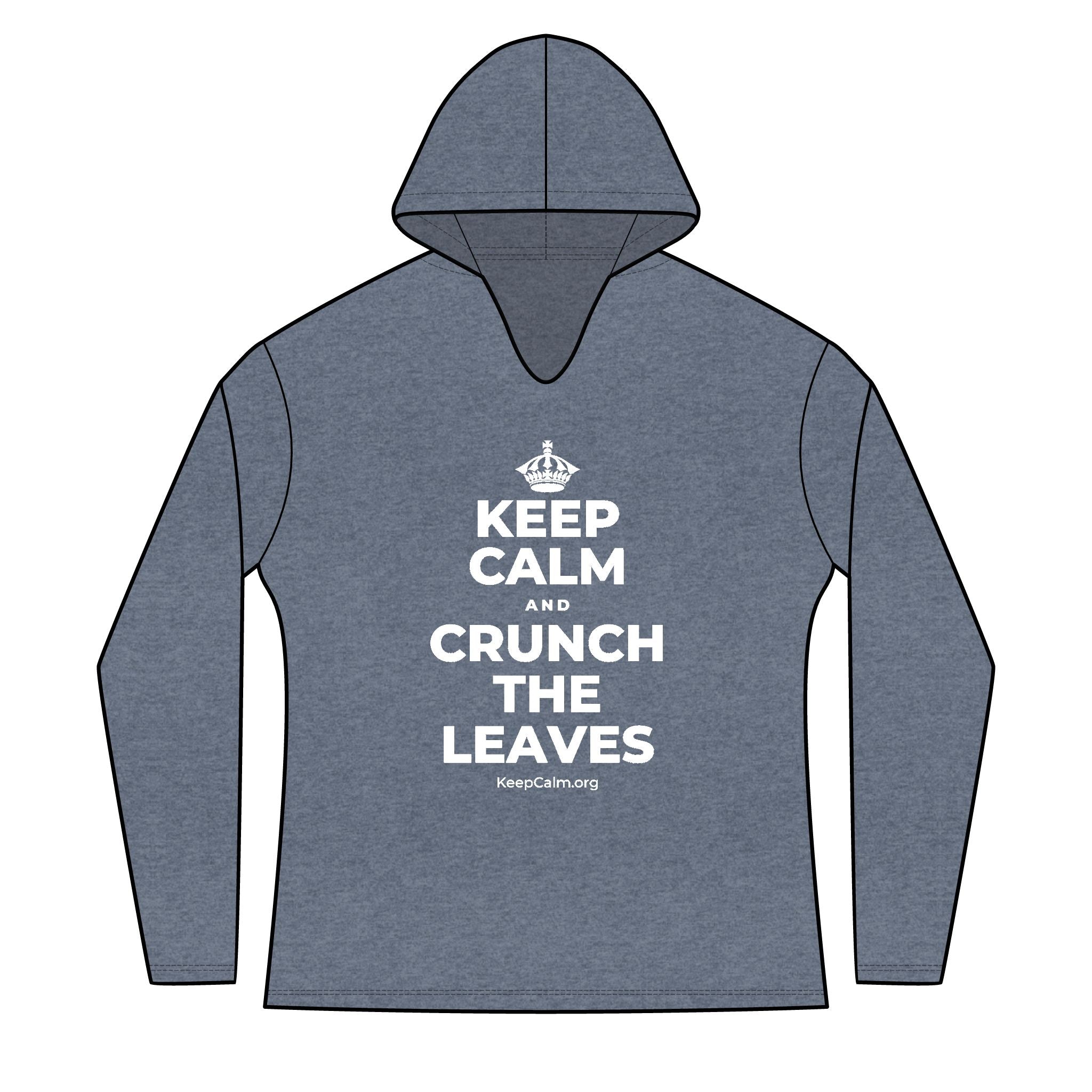 KEEP CALM AND CRUNCH THE LEAVES Women's Long Sleeve Hoodie