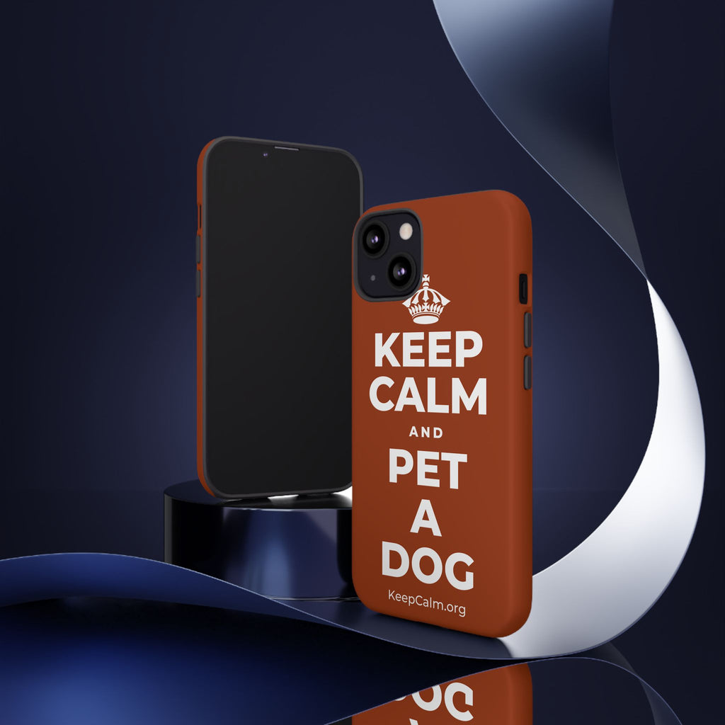 KEEP CALM AND PET A DOG Phone Case