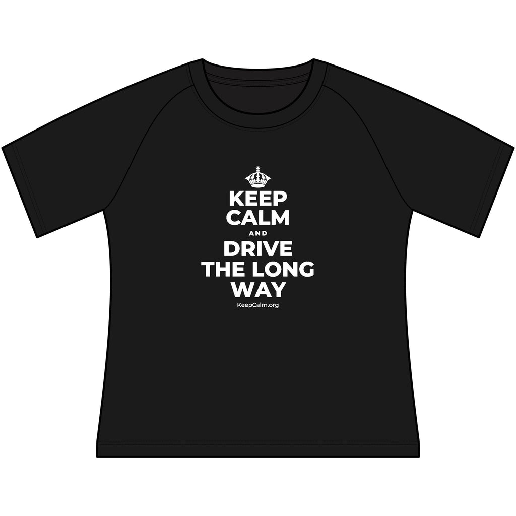 KEEP CALM AND DRIVE THE LONG WAY Women's Raglan Tee