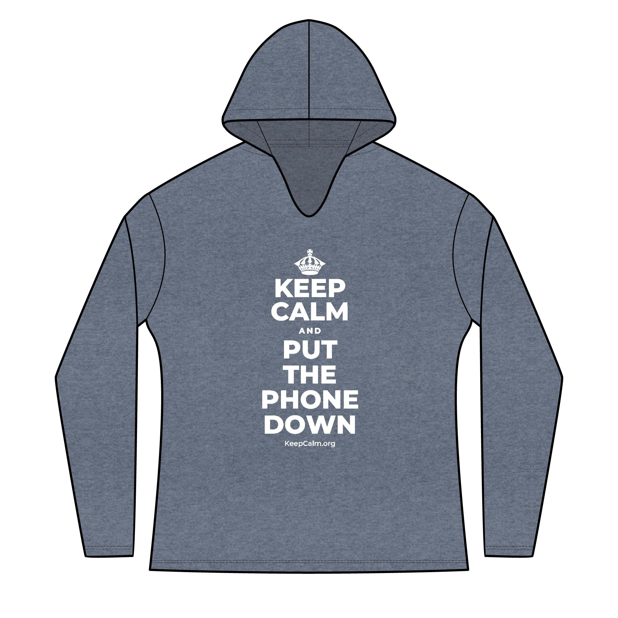 KEEP CALM AND PUT THE PHONE DOWN Women's Long Sleeve Hoodie
